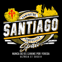 Camino De Santiago Compostela Spain Hiking Walking V-neck Tee | Artistshot