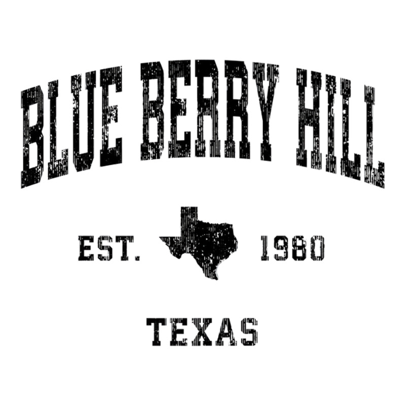 Blue Berry Hill Texas Tx Vintage Athletic Black Sp Crop Top by wafaha | Artistshot