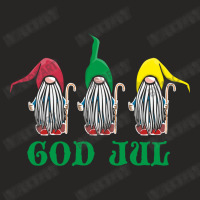 God Jul Scandinavian Christmas There Swedish Magical Gnomes In Funny H Ladies Fitted T-shirt | Artistshot