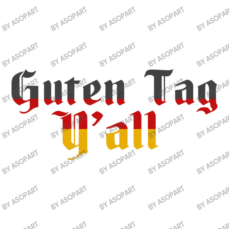 Guten Tag Y'all German Language Germany Flag Vintage Funny Octoberfest V-Neck Tee by AsopArt | Artistshot