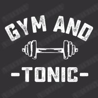 Gym And Tonic Funny Workout Pun Fitness Weightlifting Humor Quote Gift Vintage Hoodie | Artistshot