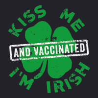 Kissing Me I'm Irish And Vaccinated St. Patrick's  Unisex Sherpa-lined Denim Jacket | Artistshot