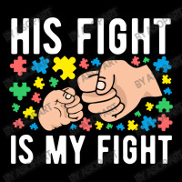 His Fight Is My Fight Autism Dad Mom Fist Bump Cute Supportive Awarene Women's V-neck T-shirt | Artistshot