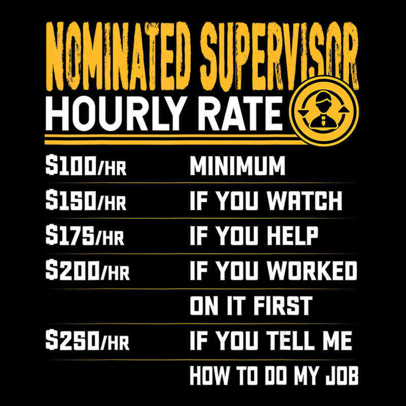 Funny Nominated Supervisor Hourly Rate T Shirt Maternity Scoop Neck T-shirt by wafaha | Artistshot