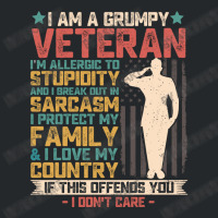 I Am A Grumpy Veteran American Flag Solder Vintage Patriotic Veterans Crewneck Sweatshirt | Artistshot