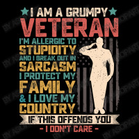 I Am A Grumpy Veteran American Flag Solder Vintage Patriotic Veterans Men's 3/4 Sleeve Pajama Set | Artistshot