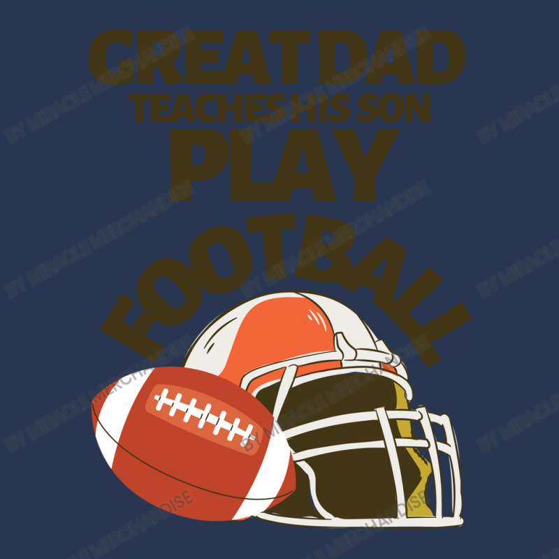 Great Dad Teaches His Son Play Football Men Denim Jacket | Artistshot