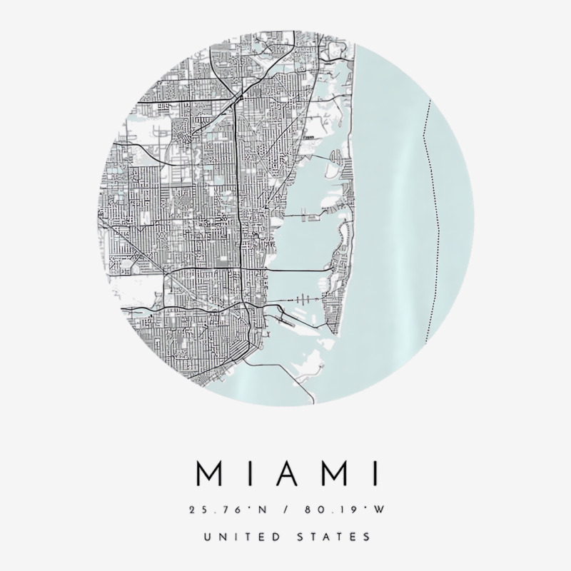 Miami Florida Coordinates Map Hometown Premium T S Adjustable Cap | Artistshot