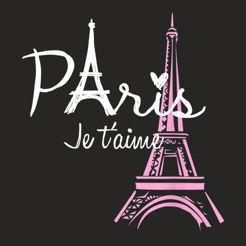 I Love Paris Eiffel Tower France  French Souvenir Ladies Fitted T-Shirt by SamAlexanderMcnutt | Artistshot