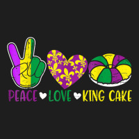 Peace Love King Cake Funny Mardi Gras Festival Par Classic T-shirt | Artistshot