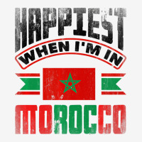 Morocco Moroccan Morocco Flag Happiest When Im In Graphic T-shirt | Artistshot