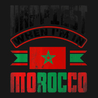 Morocco Moroccan Morocco Flag Happiest When Im In Flannel Shirt | Artistshot