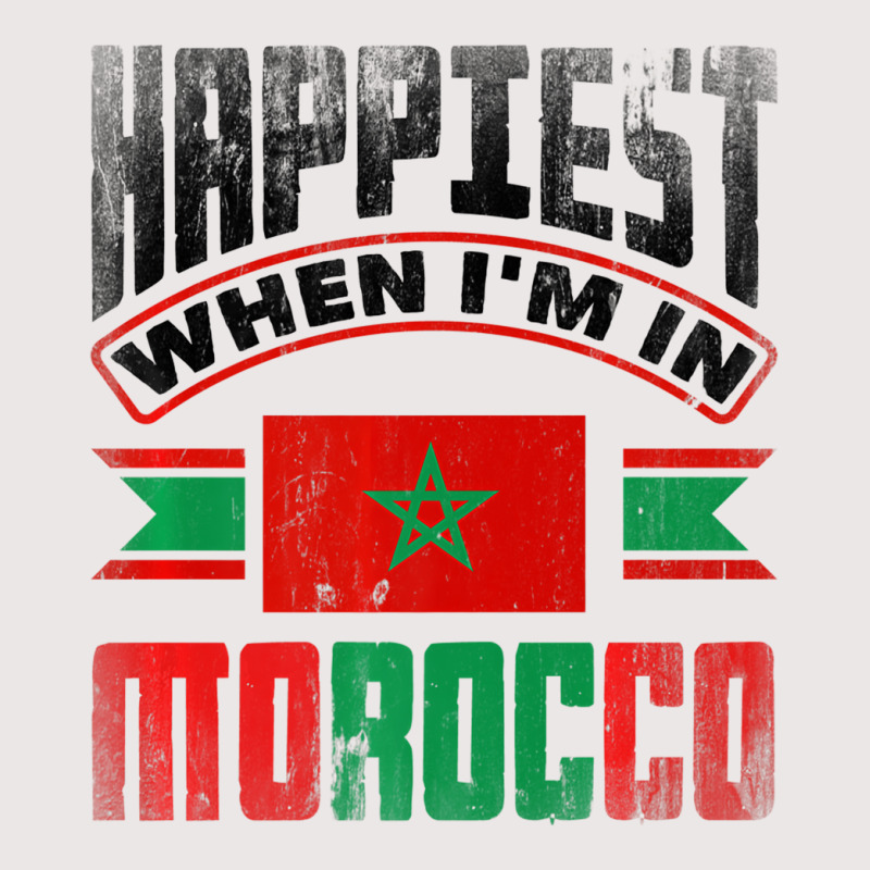 Morocco Moroccan Morocco Flag Happiest When Im In Pocket T-shirt | Artistshot