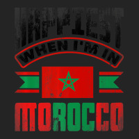 Morocco Moroccan Morocco Flag Happiest When Im In 3/4 Sleeve Shirt | Artistshot