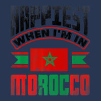 Morocco Moroccan Morocco Flag Happiest When Im In Men Denim Jacket | Artistshot