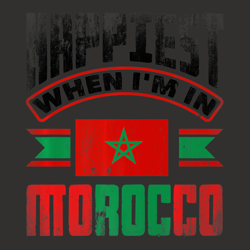 Morocco Moroccan Morocco Flag Happiest When Im In Champion Hoodie | Artistshot