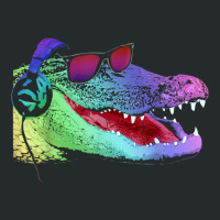 Alligator With Headphones And Sunglasses T Shirt Women's Triblend Scoop T-shirt | Artistshot