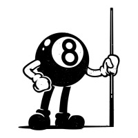 Billiards Cue Sports 8 Ball Vintage Cartoon Sticker | Artistshot