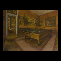 Billiard Room At Menil Hubert Fleece Short | Artistshot