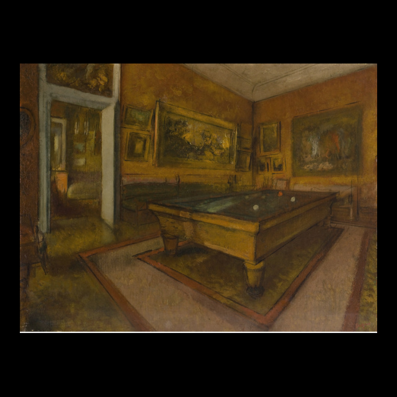 Billiard Room At Menil Hubert Fleece Short | Artistshot