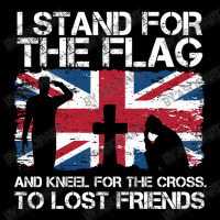 I Stand For The Flag And Kneel For The Cross To Lost Friends Union Jac Men's 3/4 Sleeve Pajama Set | Artistshot