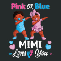 Pink Or Blue Mimi Loves You Black Baby Gender Reve Women's Triblend Scoop T-shirt | Artistshot