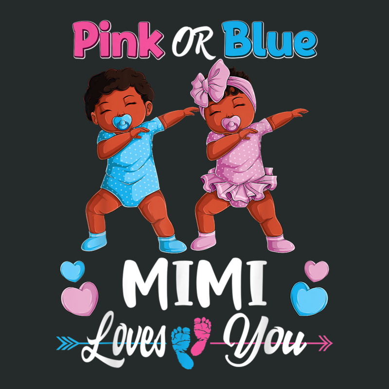 Pink Or Blue Mimi Loves You Black Baby Gender Reve Women's Triblend Scoop T-shirt by terrilyn | Artistshot