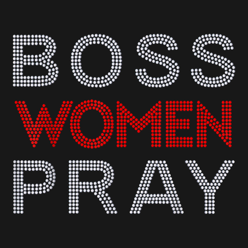 Boss Women Pray Bling Rhinestone Funny Christian F Flannel Shirt by scrabeck | Artistshot