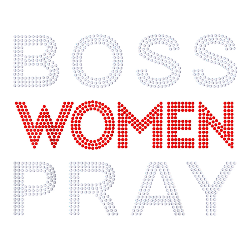 Boss Women Pray Bling Rhinestone Funny Christian F Unisex Hoodie by scrabeck | Artistshot