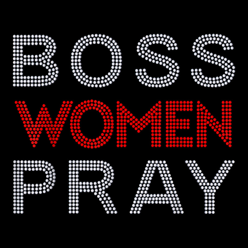 Boss Women Pray Bling Rhinestone Funny Christian F Long Sleeve Shirts by scrabeck | Artistshot