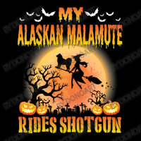 My Alaskan Malamute Dog Rides Shotgun Happy Hallow Adjustable Cap | Artistshot