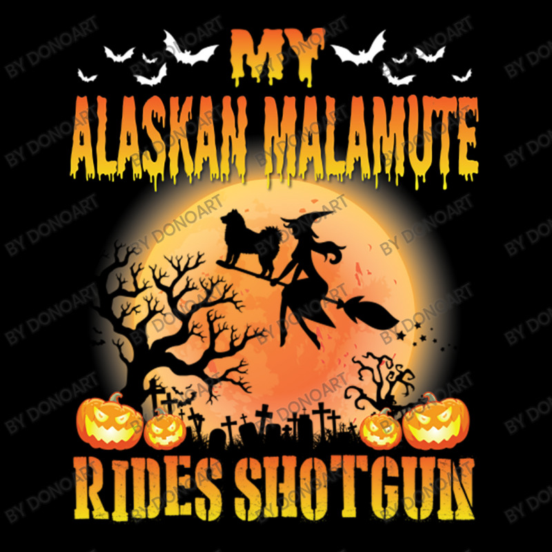 My Alaskan Malamute Dog Rides Shotgun Happy Hallow Adjustable Cap | Artistshot