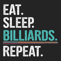 Eat Sleep Billiards Repeat Pool Player Design 3/4 Sleeve Shirt | Artistshot