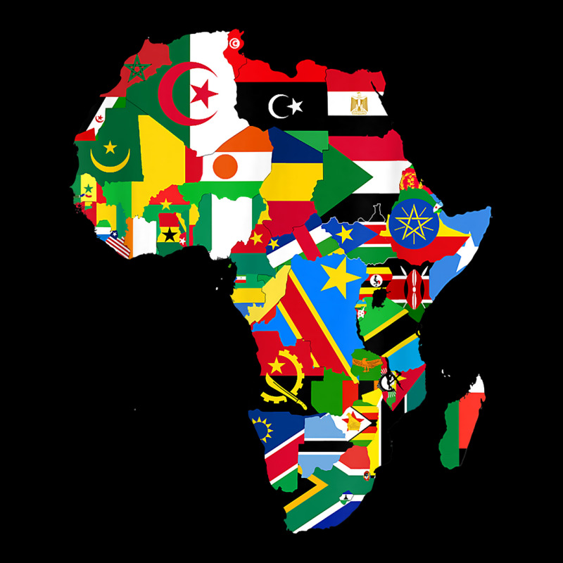 African Pride   Map Of African Continent With Flag Pocket T-shirt | Artistshot