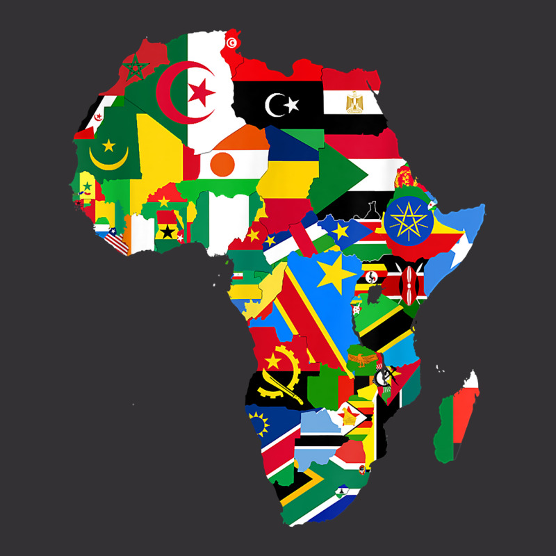 African Pride   Map Of African Continent With Flag Vintage Short | Artistshot