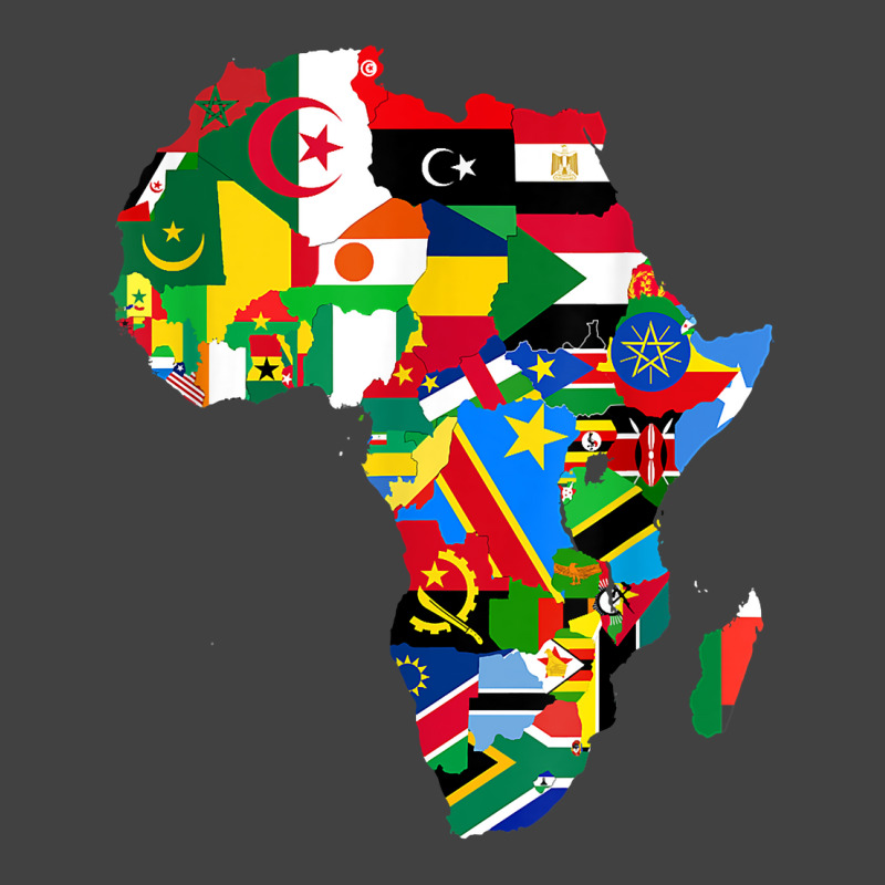 African Pride   Map Of African Continent With Flag Vintage T-shirt | Artistshot