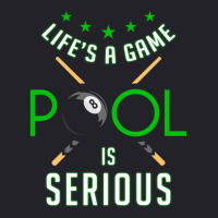 Pool Billiard   Life Is A Game Pool Is Serious   F Unisex Sherpa-lined Denim Jacket | Artistshot