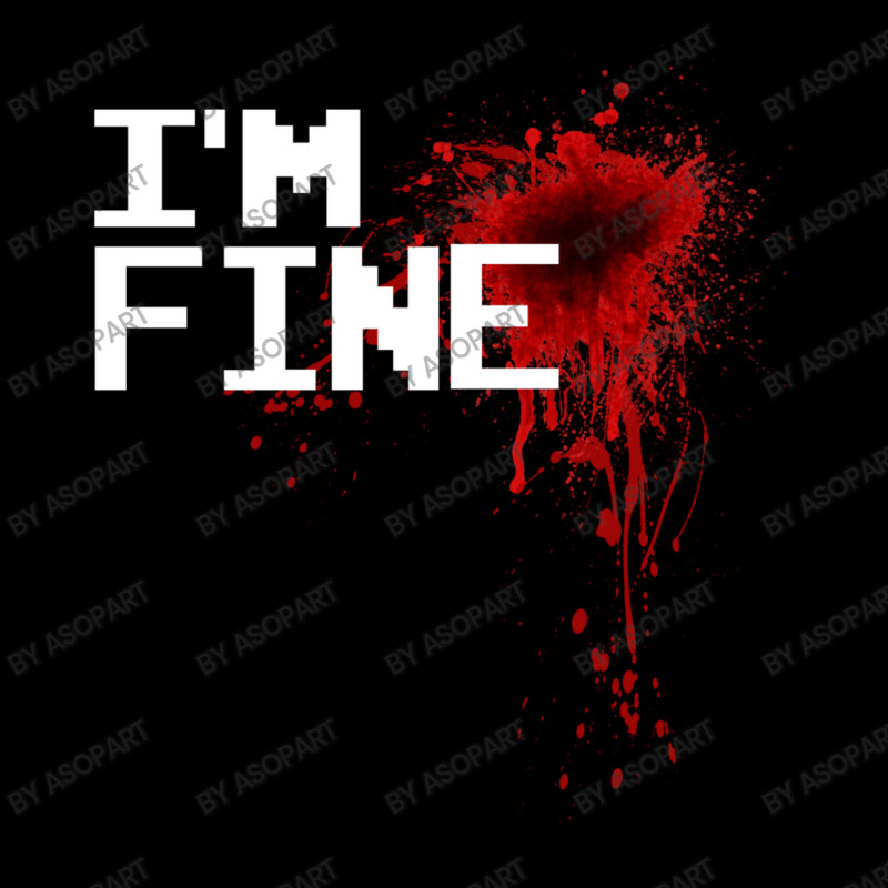 I'm Fine Halloween Blood Stain Graphic Injury Imitation Funny Zombie C Adjustable Cap by AsopArt | Artistshot