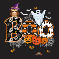 Boo Creepy Owl Pumpkin Ghost Funny Halloween Costu T-shirt | Artistshot