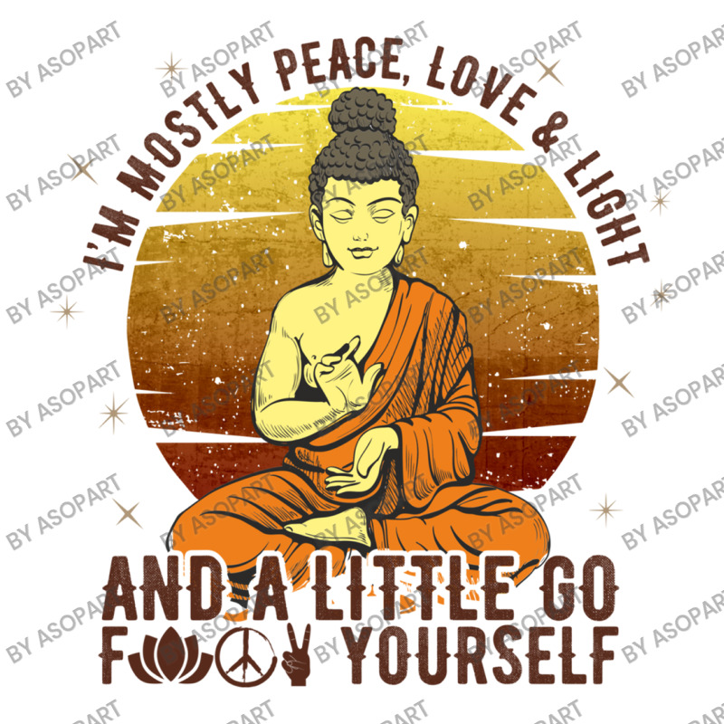 I'm Mostly Peace Love And Light And A Little Go Yoga Funny Quote Medit Baby Bodysuit by AsopArt | Artistshot