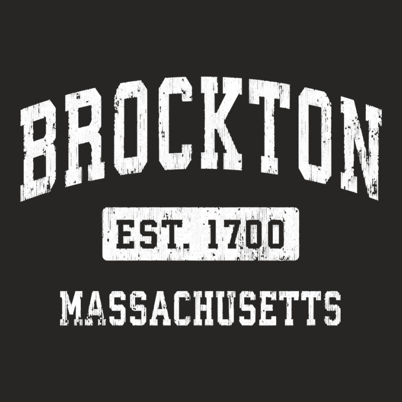 Brockton Massachusetts Ma Vintage Established Spor Ladies Fitted T-Shirt by worrekal | Artistshot