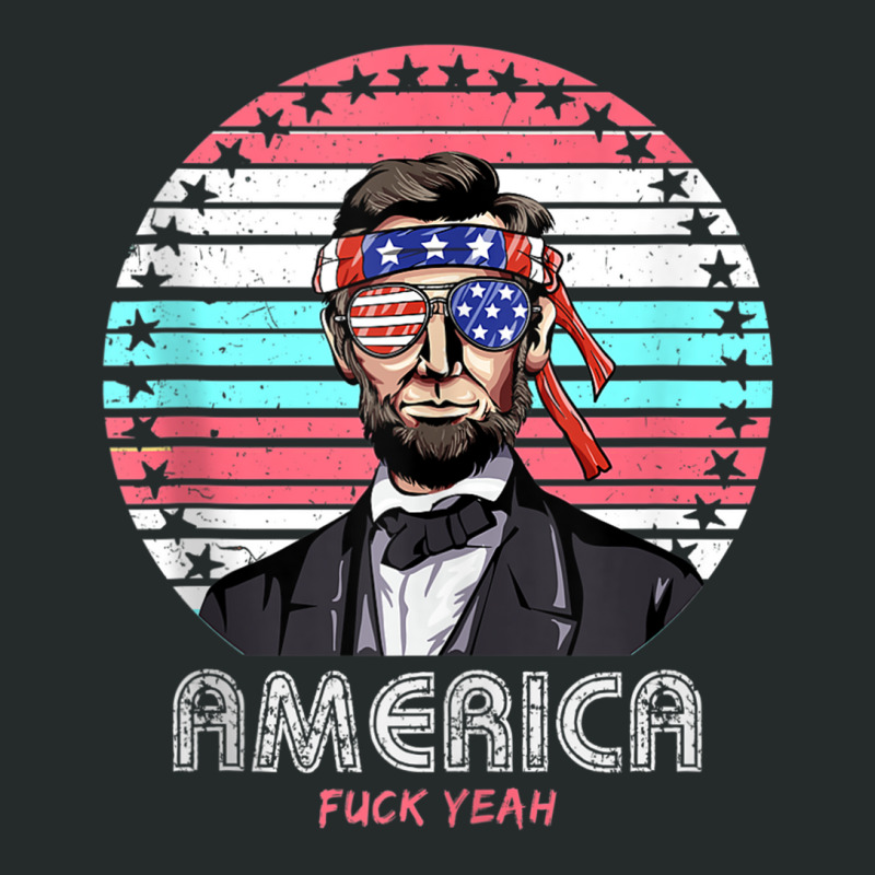 Mens Womens Shirt Lincoln America Fuck Yeah Vintag Women's Triblend Scoop T-shirt by gabuya | Artistshot