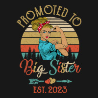 Promoted To Big Sister Est 2023 Retro First Time S Flannel Shirt | Artistshot