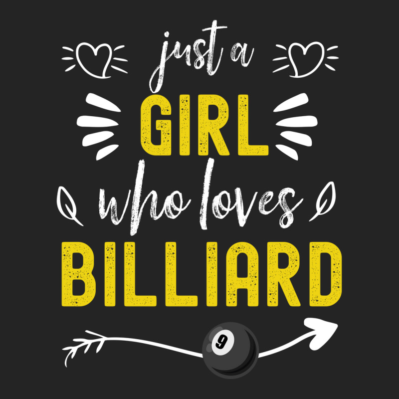 Just A Girl Who Loves Billiard Retro Vintage Desig 3/4 Sleeve Shirt | Artistshot