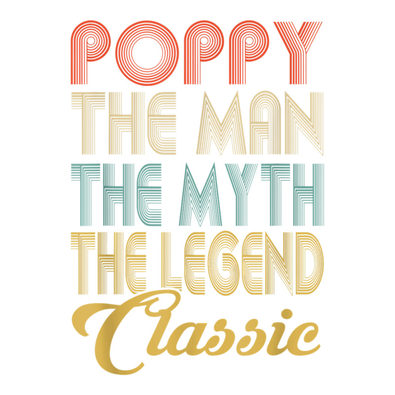 Vintage Poppy The Man Myth Legend Grandpa Gift Ret V-neck Tee | Artistshot