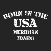 Meridian Idaho Born In The Usa Distressed Premium 3/4 Sleeve Shirt | Artistshot