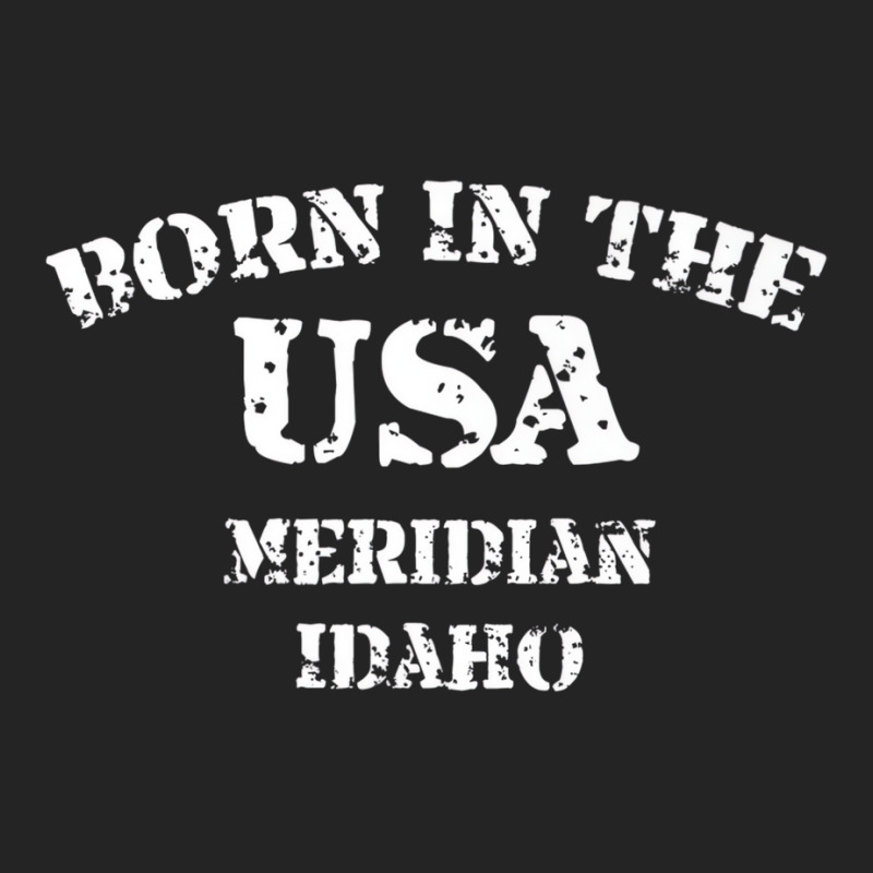 Meridian Idaho Born In The Usa Distressed Premium 3/4 Sleeve Shirt by imelde | Artistshot