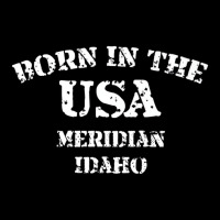 Meridian Idaho Born In The Usa Distressed Premium Men's Long Sleeve Pajama Set | Artistshot