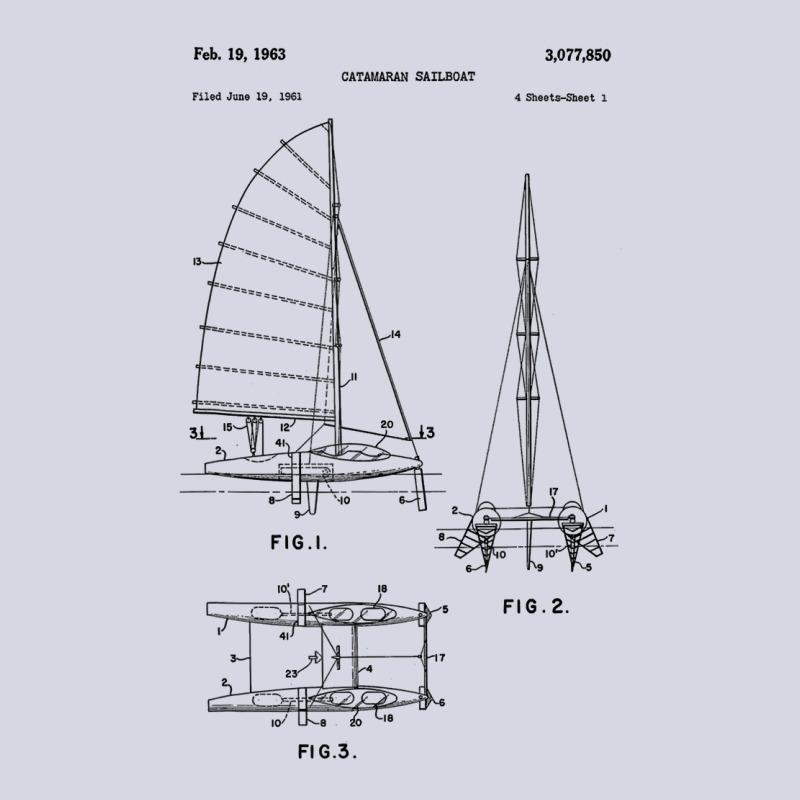 Catamaran Sailboat Blueprint Shirt   Old Sailing B Fleece Short by arainro | Artistshot