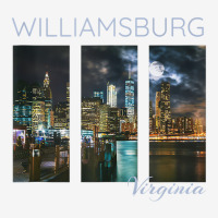 Williamsburg Virginia Skyline Art Local Yorktown Y Adjustable Cap | Artistshot